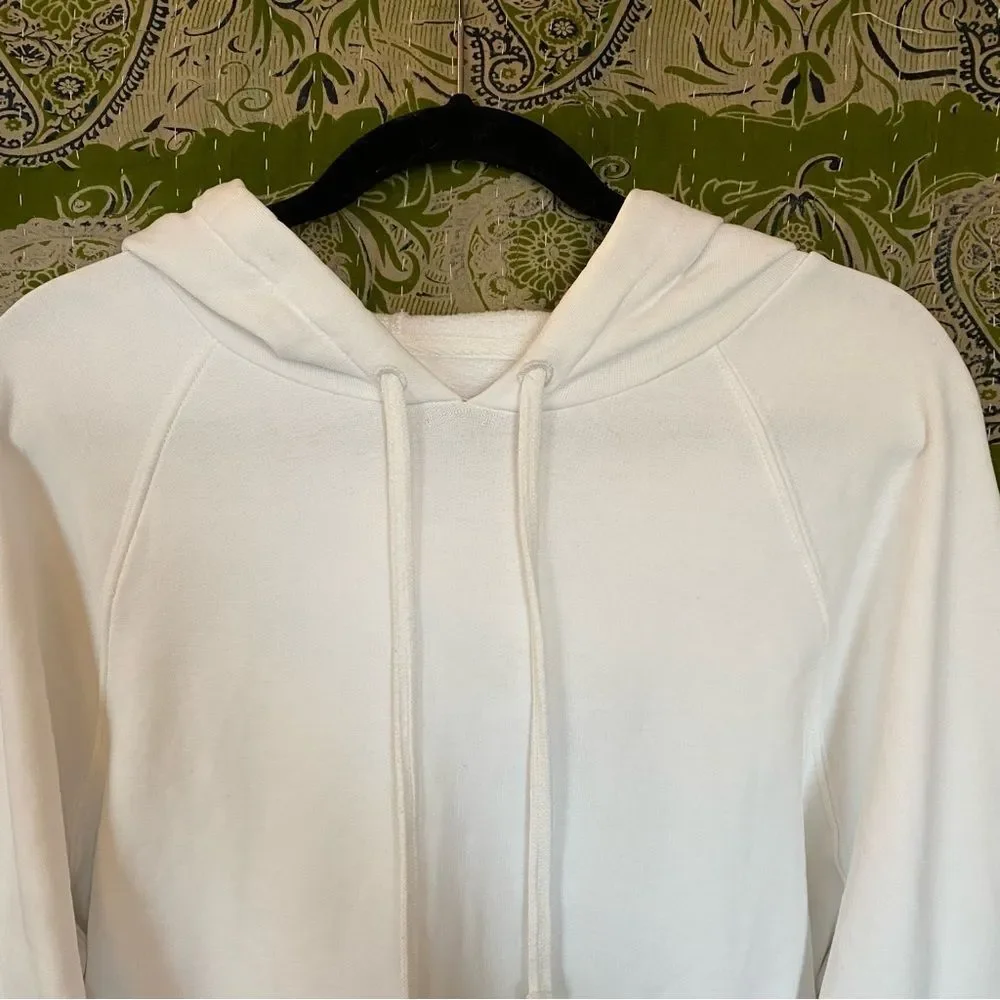 Zadig & Voltaire White Clipper Camo Skull Metallic Embroidery Hoodie Size Medium